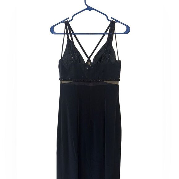 Niteline Della Roufogali Black Elegant Evening Gown Maxi Dress Size 4 - Picture 9 of 12